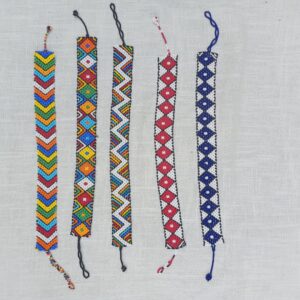 Multicolor handmade chevron beaded bracelet