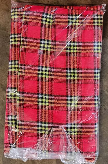Authentic Maasai Shuka Blanket – Traditional African Plaid Wrap Cloth