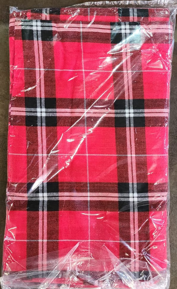 Authentic Maasai Shuka Blanket – Traditional African Plaid Wrap Cloth