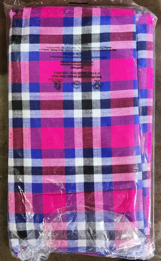 Authentic Maasai Shuka Blanket – Traditional African Plaid Wrap Cloth