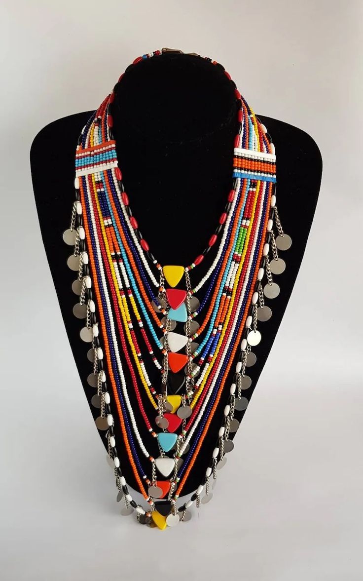 Beaded Maasai Necklace | Handmade Layered African Necklace