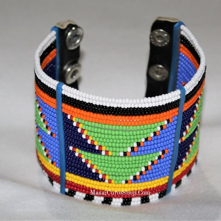 Beaded Maasai Cuff Bracelet | Handmade Wide African Bangle