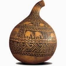 Engraved Elephant Gourd Calabash | Handmade African Décor