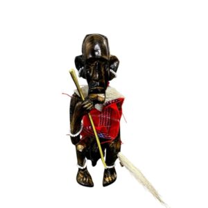 Hand-Carved Wooden Maasai Elder Figurine – African Sculpture