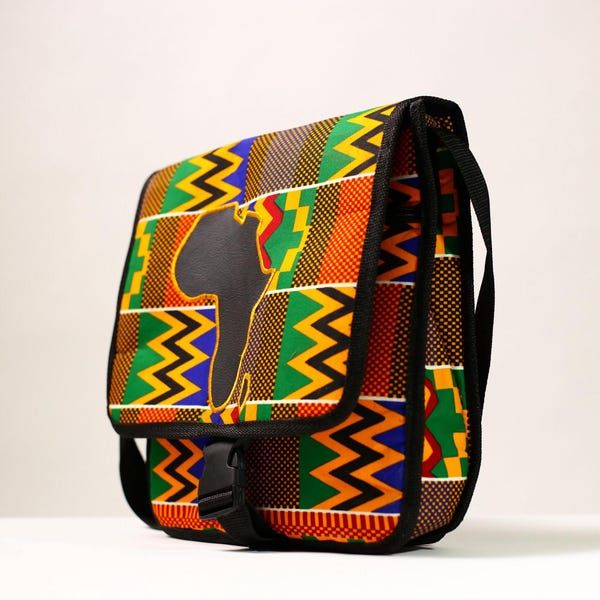 African Print Messenger Bag / Kente Crossbody / Shoulder Bag