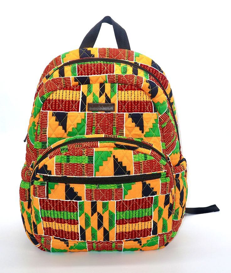 Quilted African Print Backpack / Ankara Bag / Kente Rucksack