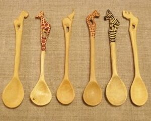Hand-Carved Wood Animal Spoon / Teaspoon / Coffee Spoon Gift