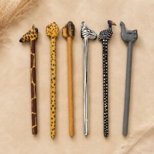 Store Hand-Carved Wooden Animal Pencil / Safari Pencil / Gift Idea