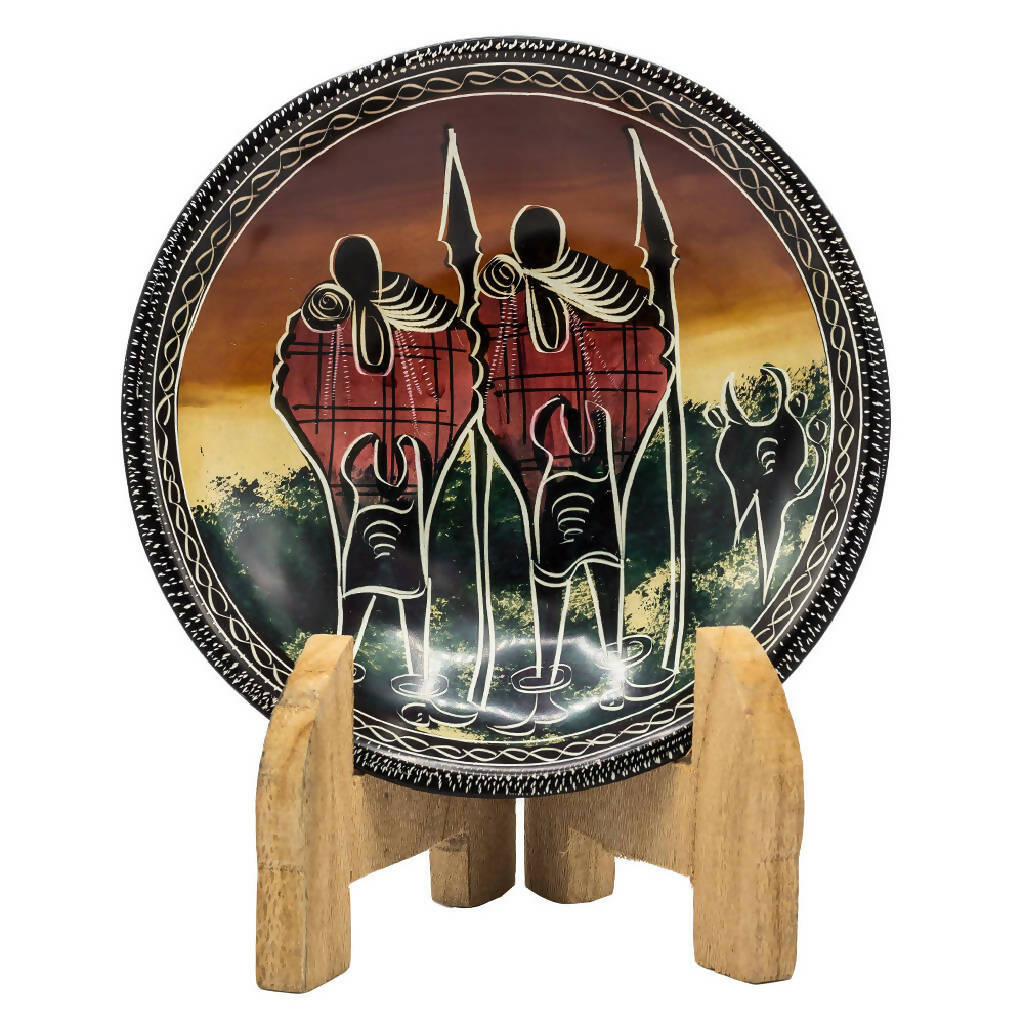 Kisii Soapstone Decorative Plate / African Wall Art Plate
