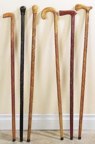 Wooden Walking Cane / Handmade Hand Carved Classic Stick