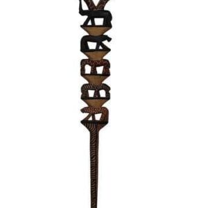 Store African Carved Walking Stick / Wooden Animal Safari Cane