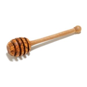 Wooden Honey Dipper / Hand Crafted Olive Wood Honey Drizzler