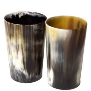 Horn Drinking Cup / Handmade, Polished Cow Horn Tumbler Mug